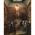 thumbnail image 2 of Jan Baptist Tetar van Elven 20x24 Gold Ornate Framed and Double Matted Museum Art Print Titled - The Exhibition of the Plaster Model of the Statue of Rembrandt at the Exhibition of Works of, 2 of 4