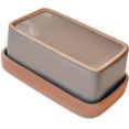 thumbnail image 1 of Mora Ceramic Two-in-One Butter Dish with Lid, Covered Butter Crock Container to Leave on Countertop - Large Storage Keeper/Holder for Kitchen, Gifts for Her, Butter Tray For Counter - Sesame Milk, 1 of 5