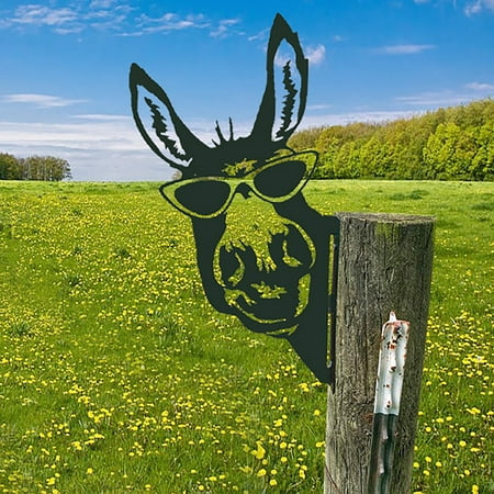 

Medcursor Farm Peeping Animals Cattle Metal Art Outdoor Outdoor Garden Pendant