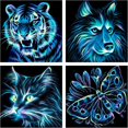 thumbnail image 1 of Paquete De 4 Pinturas De Diamantes 5D Kits De Arte De Diamantes Para Adultos Taladro Completo Pintura De Diamantes Diy Por Números Para Principiantes Para La Decoración Del Hogar Y La Pared De La, 1 of 5