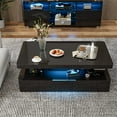 thumbnail image 6 of ARICOEASY LED High Glossy Coffee Table, Modern Coffee Table for Living Room with 16 Colors LED Lights, Black, 6 of 7