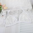 thumbnail image 3 of Sexy Women Floral Lace Bra Black Lingerie Bustier Sheer Bralette Unpadded Camis Sleepwear, 3 of 7