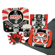Ninja Warrior Tableware Kit for 8 Guests, Party Supplies, Birthday, 57 Pieces