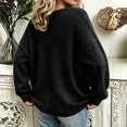 thumbnail image 7 of Wenini 2026 Women's V Neck Loose Long Sleeve Knit Pullover Sweater Fall Trendy Casual Sweater Top, 7 of 7