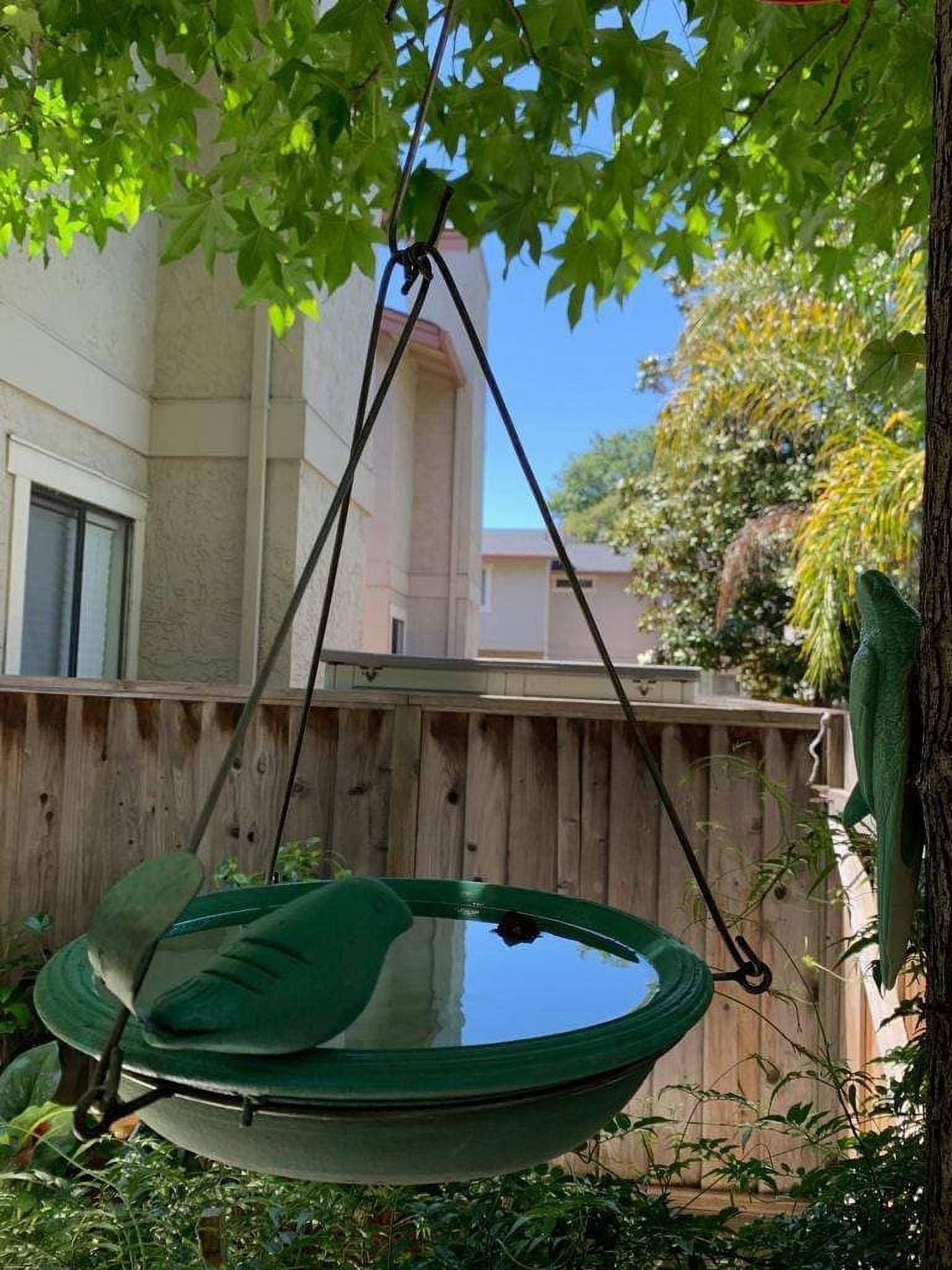 Hanging Teal Bird Bath