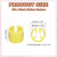 thumbnail image 2 of Uxcell 300 Pcs 120 Size Clothes Hanger Marker Plastic Garment Tags Fit 3mm to 5mm Rod Yellow, 2 of 7