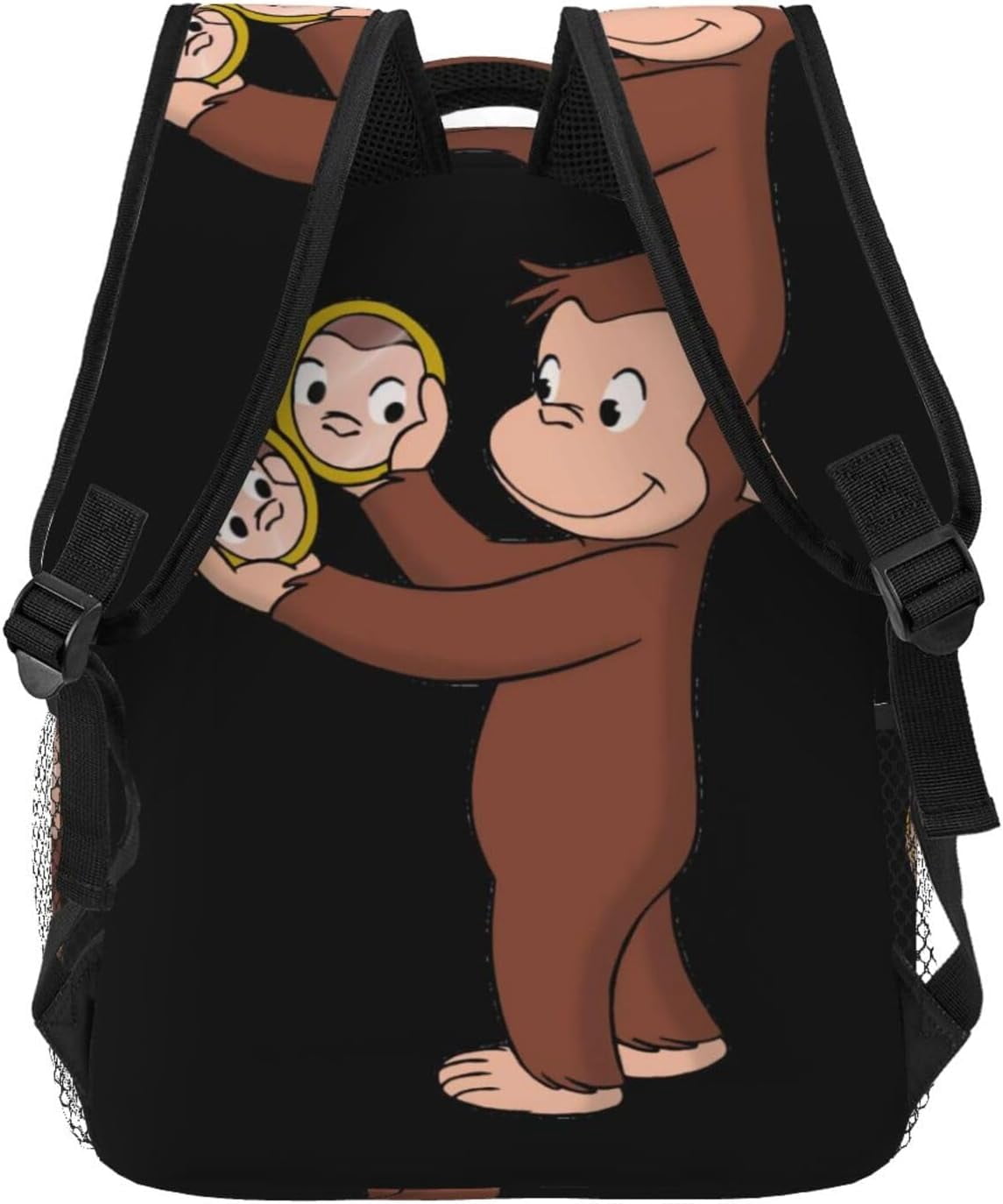 Curious George Laptop Bag Cartoon Backpack Casual Travel Backpacks Daypack For Men Women