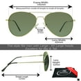 thumbnail image 2 of proSPORT Big and Tall Aviator Oversized Extra Large Wide Fit Men Sunglasses, 2 of 6