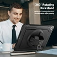 thumbnail image 5 of for iPad 9th Gen 2021/8th Gen 2020/7th Gen 2019 Case, Durable Sturdy Protection Case Hidden Folding Bracket Hand Strap and Pencil Holder with Heat Sink Hole for iPad 10.2" - Black, 5 of 10