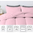 thumbnail image 3 of D.N.G. BEDDINGS 1 Piece Luxury Straight Line Pattern Comforter, Premium Super Soft, 800 Thread Count, 100% Egyptian Cotton, Twin/Twin XL Size Light Pink Solid Color, 3 of 6