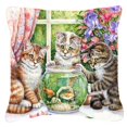 thumbnail image 1 of Carolines Treasures CDCO325APW1818 White Tabby by Debbie Cook Canvas Decorative Pillow, 1 of 1