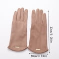thumbnail image 5 of Guantes gruesos y cálidos de invierno para mujer, guantes abiertos para montar al aire libre, guantes de gamuza con forro polar a la moda, 5 of 5
