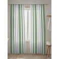 thumbnail image 5 of Sheer Curtains 108 inches Long, Gray Sage Green Stripe Vertical Stripes Modern Art Light Filtering Sheer Window Curtains Rod Pocket Voile Drapes for Bedroom Living Room, 52"Wx108"L 2 Panels, 5 of 7