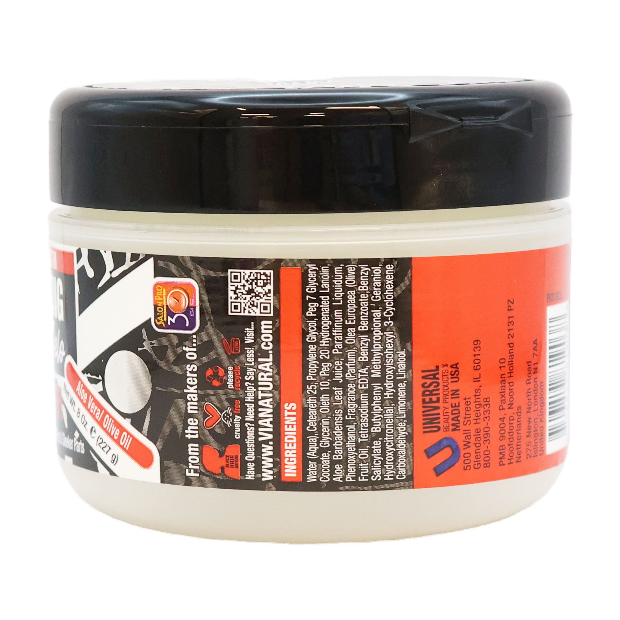 Via Natural XXX Strength Braiding Shine Jelo, 8 Oz., Pack of 2