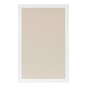 DesignOvation Bosc Framed Linen Fabric Pinboard, 27.5x43.5, White