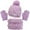 Purple, variant on Comfy Winter Knit Hat, Gloves, and Scarf Set for Girls – Soft Lined Pom Beanie with Touchscreen Mitts and Neck Warmer Gaiter