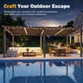 thumbnail image 5 of MELLCOM Pergola Louvered 10x20, Aluminum Hardtop Pergola with Adjustable Roof for Sun & Rain Shade, Outdoor Gazebo with Integrated Drainage System, Modern Rustproof Patio Canopy Carport, 5 of 7