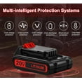 thumbnail image 2 of 2Pack 3600mAh Batteries and Charger Replacement for Black and Decker 20V Lithium Battery LBXR20 LBX20 LB20 LBX4020 LBXR20B-2 LST300 LST220, 2 of 12