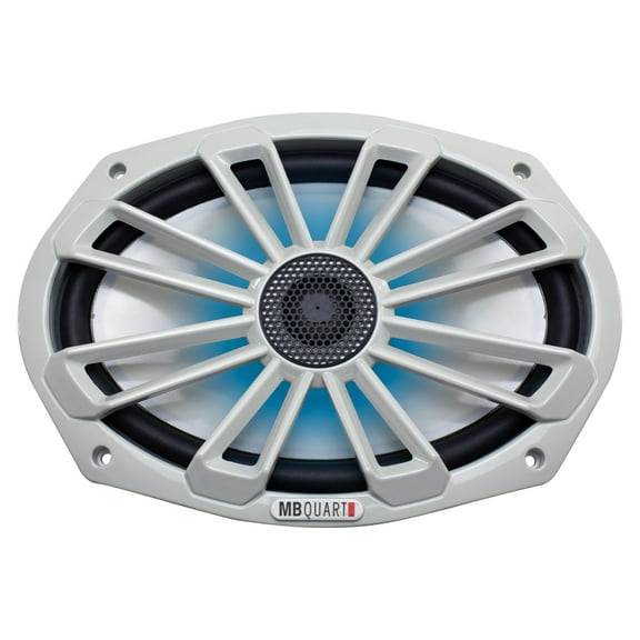 MB Quart NK1-169L Nautic Series 6" X 9" 140-Watt 2-Way Coaxial Speaker System (with LED Illumination)