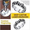 thumbnail image 3 of ORUYROP Can Engrave Men Skull Rings, Stainless Steel Statement Biker Rings, Gold Plated/Black-Send Gift Box, 3 of 7