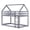 Grey #, variant on PORKISS Bunk Bed Twin Over Twin, Kids Low Floor Bunk Bed with Guard Rails for Children Boys Girls Dormitory Bedroom, Rubber Wood Bunk Bed, No Box Spring Needed, Black #