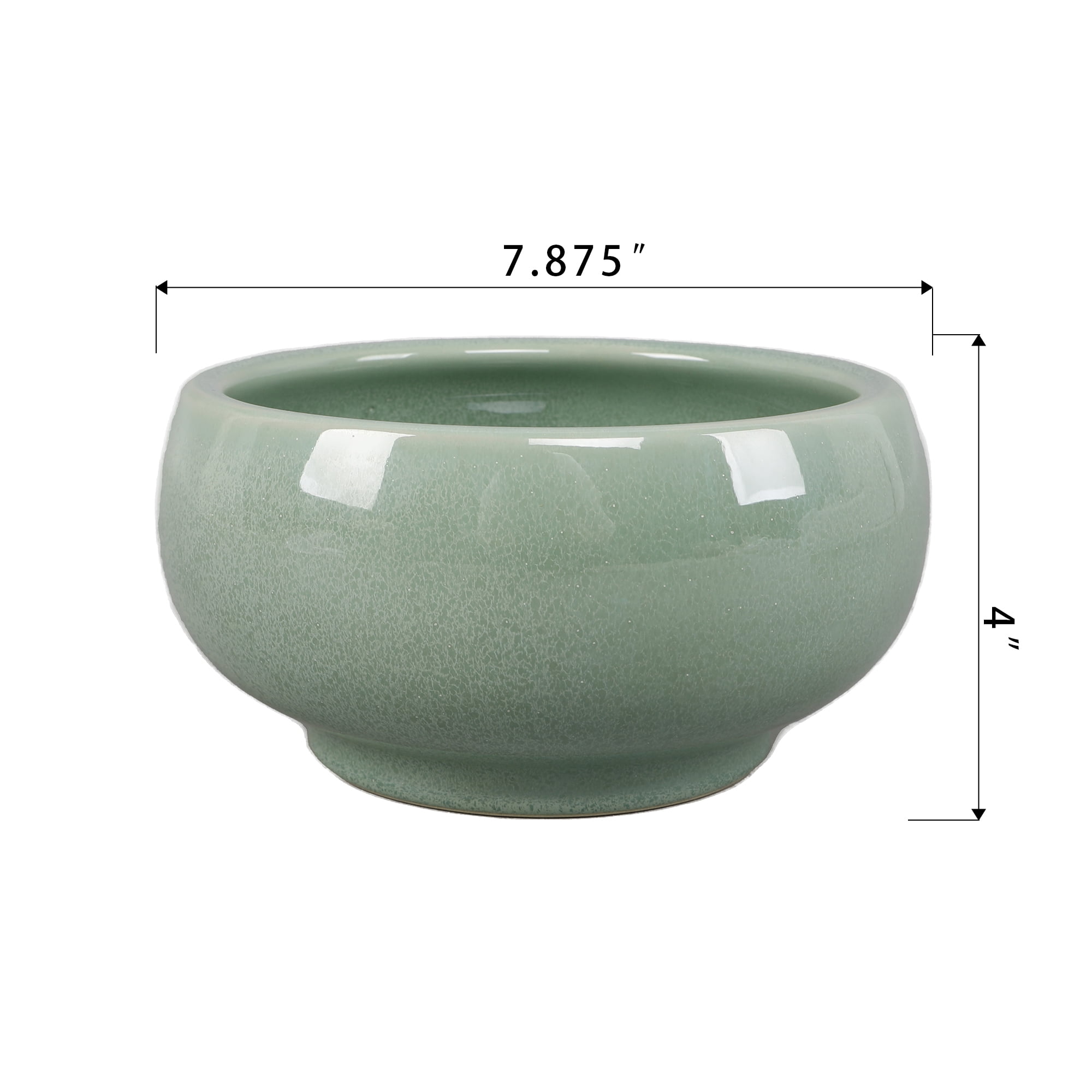 Better Homes & Gardens 7.9" Reactive Glaze Ceramic Emery Planter for Tabletops – 3.3 lbs