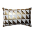 thumbnail image 2 of Pillow Perfect 599052 Glamour Triangle Gold & White Rectangular Throw Pillow, 2 of 3