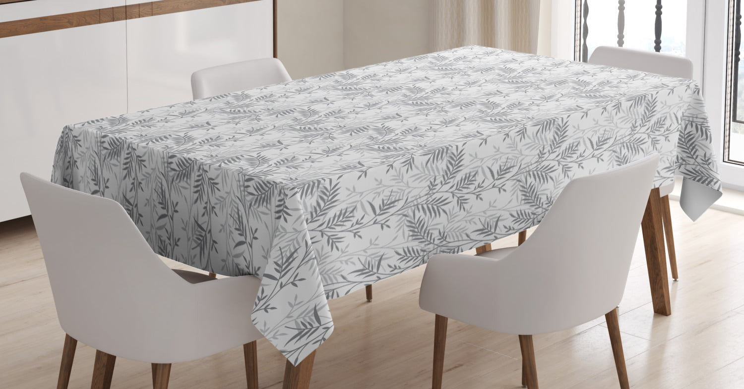 Gray Tablecloth Dining Rectangle Kitchen Desk Table Cloth Cover Party Home Decor 