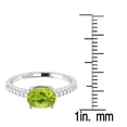 thumbnail image 3 of Sterling Silver with Natural Peridot and White Topaz Solitaire Ring, 3 of 3