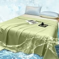 thumbnail image 3 of Storsr Luxurious Silk Bedding Sheet - Washable Solid Color Bedspread, Soft Satin Fabric,90.5x90.5 In,Easy Care, 3 of 5