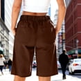 thumbnail image 6 of Cmfcve Bermuda Shorts for Women Knee Length High Waisted Summer Dressy Casual Chino Shorts, 6 of 6