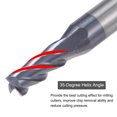 thumbnail image 4 of 3mm Dia 4mm Straight Shank HRC45 Carbide AlTiN Coated 4 Flute Square End Mill 4pcs, 4 of 6