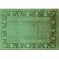 thumbnail image 1 of Ahgly Company Indoor Rectangle Oriental Turquoise Blue Industrial Area Rugs, 2' x 5', 1 of 4