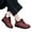 Red, variant on Womens Snow Boots Winter Warm Furry Lined Waterproof Walking Sneakers Slip on Stitching Ankle Booties