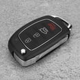 thumbnail image 3 of Fyydes Flip 4 Button Remote Key Fob Case Shell Cover Fit For Hyundai Santa Fe (ix45) 2013-2014, 4 Button Key Fob Case, Key Fob Shell, 3 of 7
