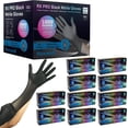 thumbnail image 1 of Raxwell Disposable Black Nitrile Gloves 4.5-mil Food Handling Cleaning Mechanic Gloves, Small, 1000 Pack, 1 of 7