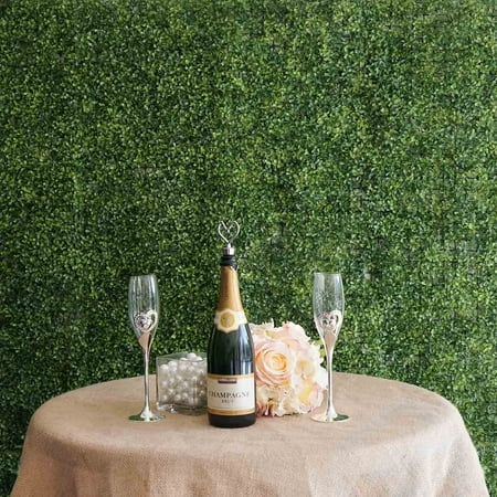 Efavormart 4 Pcs 3d Artificial Faux Foilage Boxwood Green Wall Mat