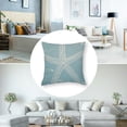 thumbnail image 5 of nygtbtfer  Throw Pillow Cover Green Star Vintage Starfish Pastel Seafoam Blue Fish Decorative Pillow Case Home Decor Pillowcase White, 5 of 7