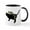 White/Black Inside, variant on CafePress - Squirrel On Cat Mug - 11 oz Ceramic Mug - Novelty Coffee Tea Cup