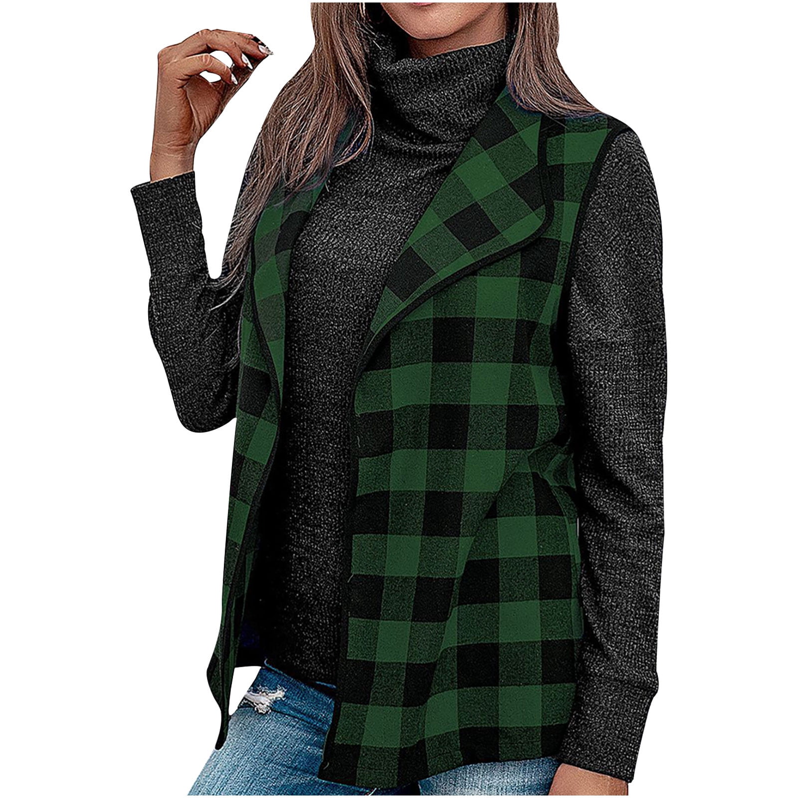 Plaid Vest Women