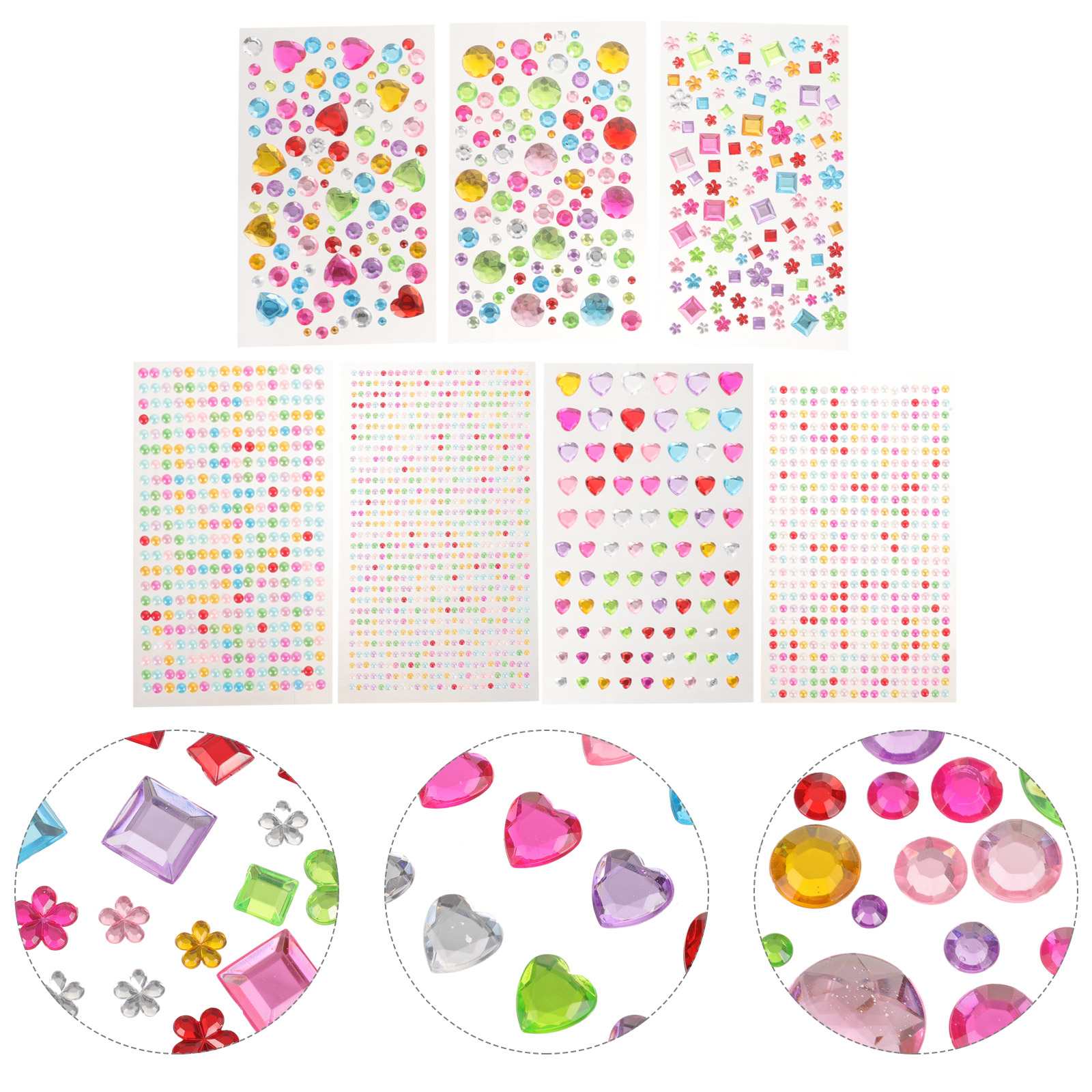 Pegatinas 3D En Relieve Para Manualidades – Hojas De 20x9.5 Cm Con Adhesivo Fuerte, Decoración Escolar, Álbumes, Fiestas Y Regalos Creativos Para Niños Y Adultos