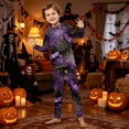 thumbnail image 5 of HTHLVMD Family Matching Sleep Set, Halloween Loungewear, Long Sleeve Home Pjs, Halloween Purple Gold Bat Spider Web Family Matching Pajamas Set, Long Sleeve Crew Neck 2pcs Holiday Loungewear, 6 Years, 5 of 8