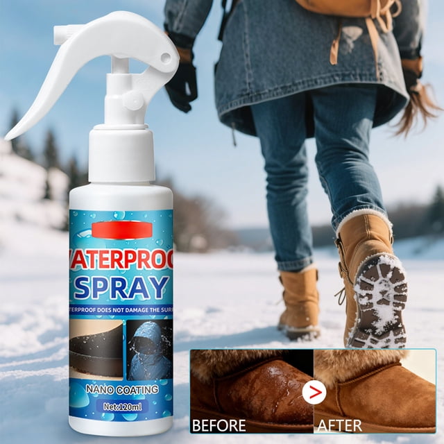Spray Impermeable Nanos de 120 Ml para Calzado y Ropa, Protector Multiusos para Tejidos, Repelente de Agua y Manchas para Zapatillas, Botas, Bolsos y Ropa de Abrigo.