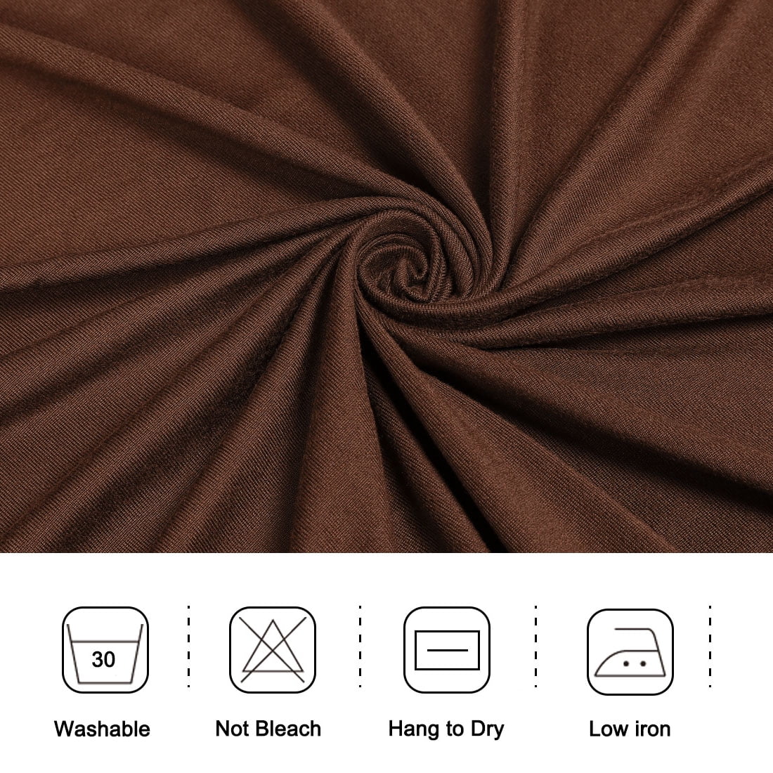 Unique Bargains 1-Piece Modern Solid Stretch Loveseat Slipcover, Chocolate