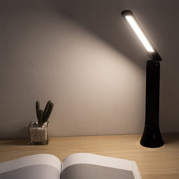 Lámpara de Escritorio Blanca Cálida con Doble Fuente de Luz, Linterna Portátil, Luz Nocturna, Luz de Lectura para Aprendizaje de Estudiantes.