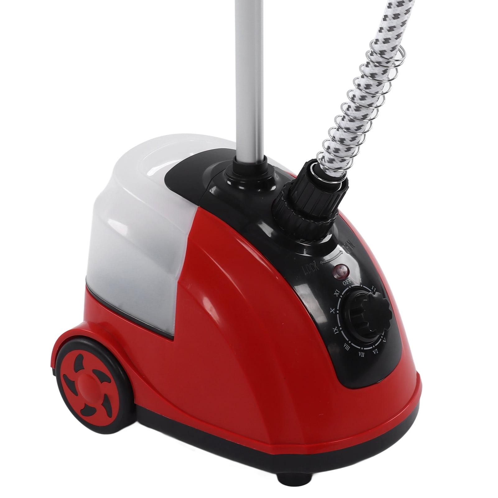 YAHHU Professional Standing Steam Iron for Clothes 1800W Powerful Garment Steamer with Hanger Red (35 inches / 88.9 cm Height)