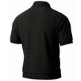 thumbnail image 4 of BangWanChi Mens Summer Breathable T-Shirts Summer Men's Short Sleeved Shirt Solid Color Casual Comfortable Loose Shirt Men's Short Sleeved Lapel Top/shirt, 4 of 6