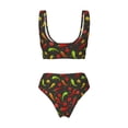 thumbnail image 6 of Rocae Chili2 for Bikini Set for Women Two Piece Sexy High Swimsuits Split Crossover Bikini Medium, 6 of 9