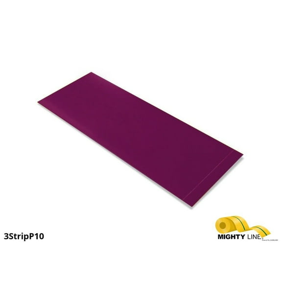 Mighty Line, Purple, 3" by 10" Segments, Peel and Stick 10" Strips