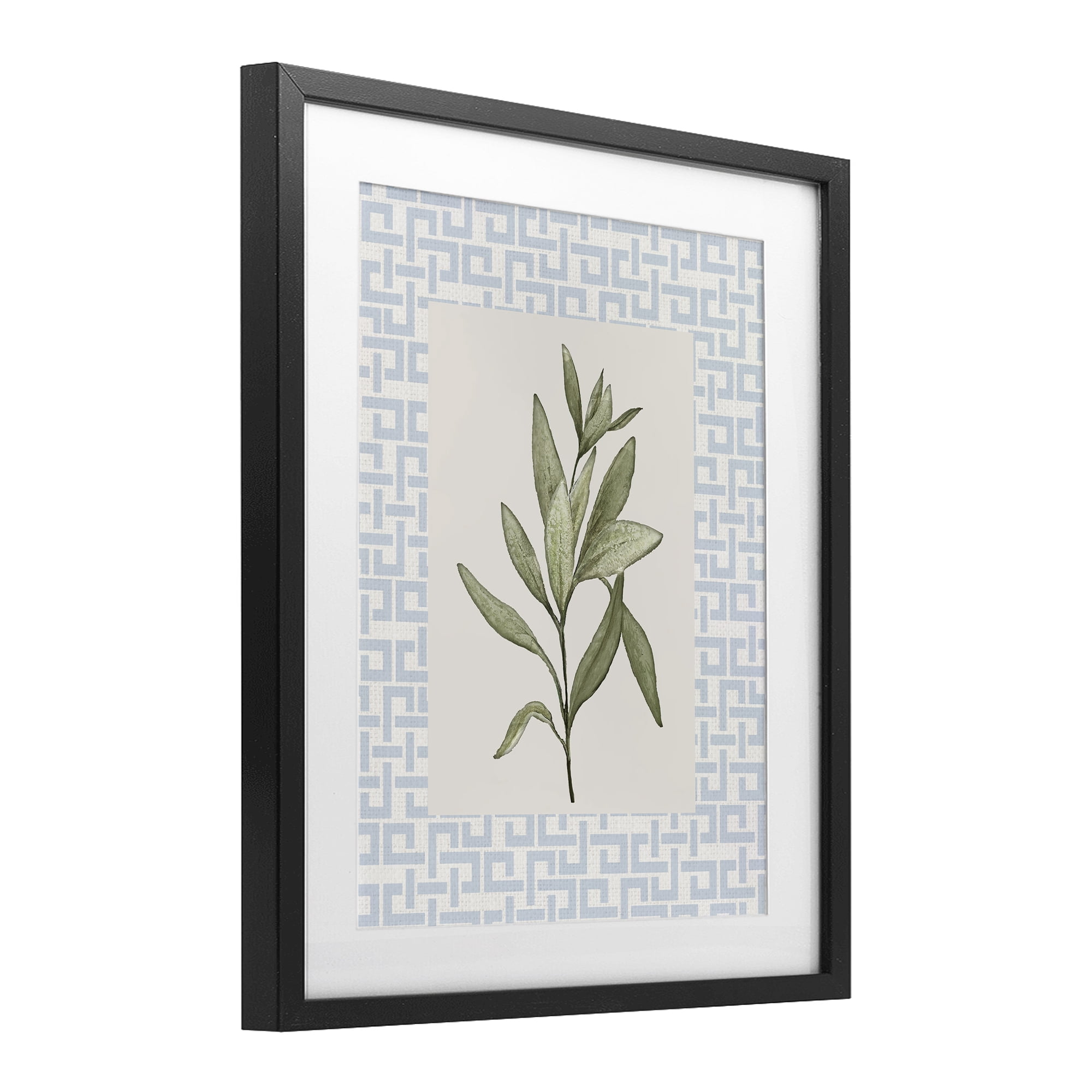 Stupell Industries Leafy Fresh Herb Black Framed Print Under Glass, design by Diannart